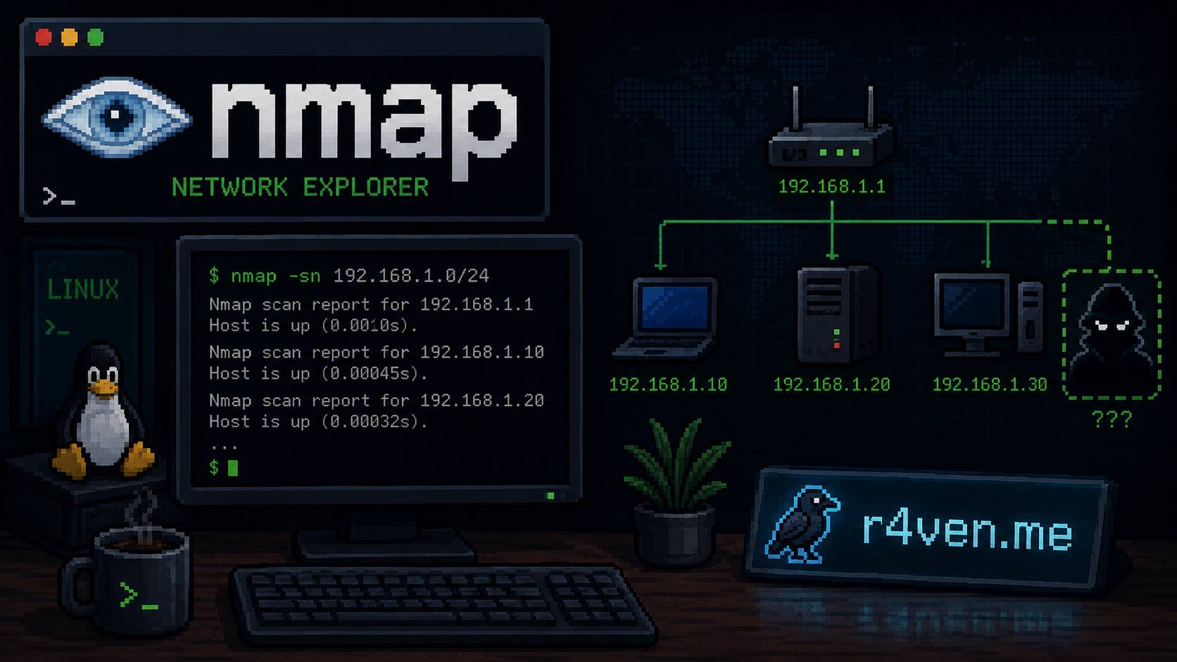 Вычисляем шпионов в локальной сети с помощью NMAP
